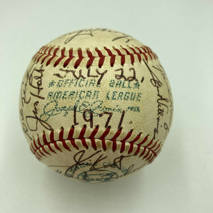 1971 Minnesota Twins Team Signed Baseball Killebrew Carew Blyleven Oliva JSA COA