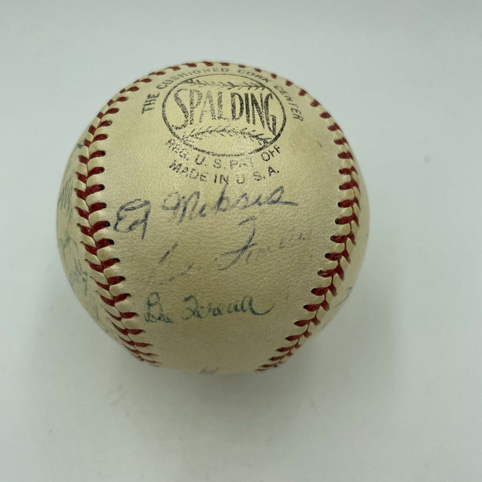 Earliest Known Ernie Banks Pre Rookie 1953 Chicago Cubs Team Signed Baseball JSA