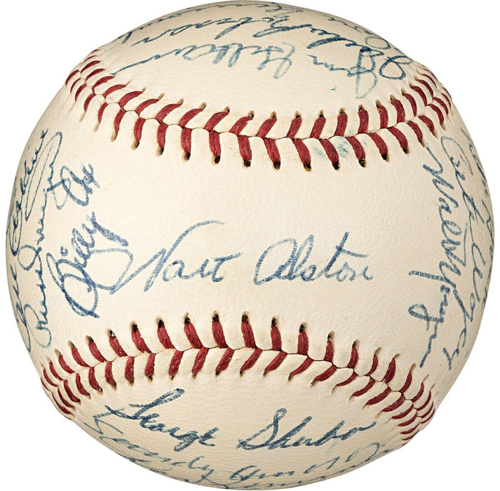 Jackie Robinson 1954 Brooklyn Dodgers Team Signed Baseball PSA DNA