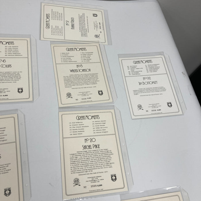 Lot Of (12) Perez Steele Hall Of Fame Great Moments Postcards