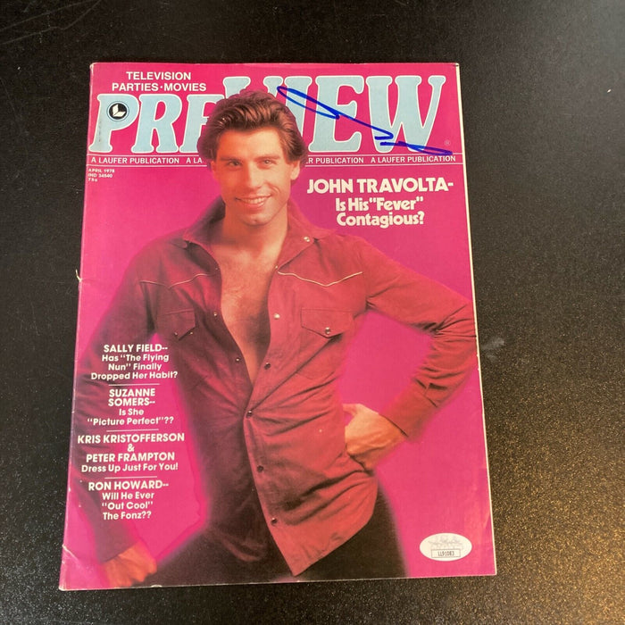 John Travolta Signed Autographed 1978 Preview Magazine JSA COA