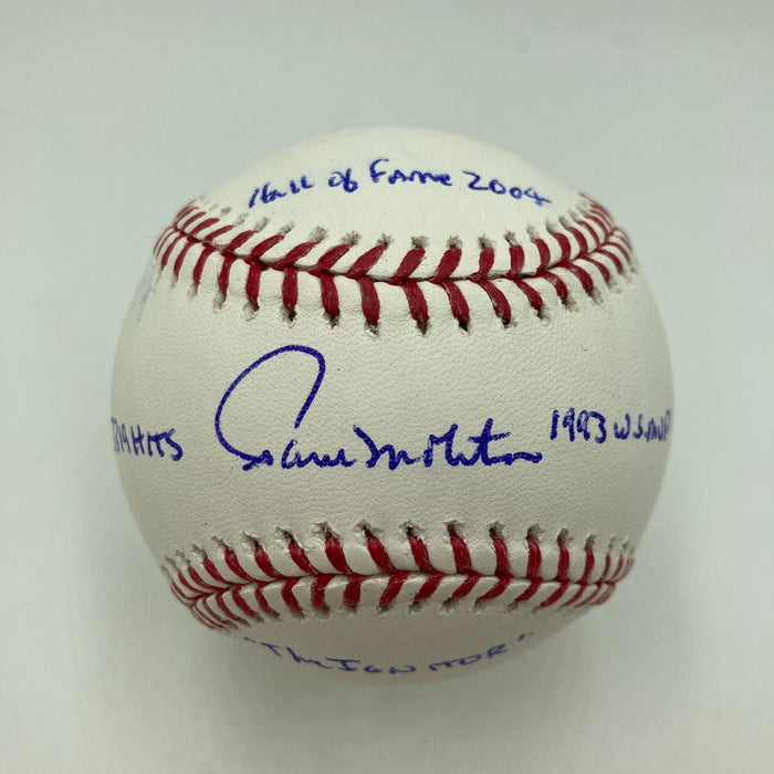 Paul Molitor Signed Official Major League STAT Baseball PSA DNA GEM MINT 10