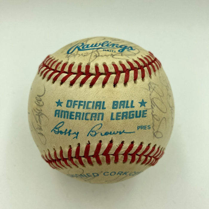1987 Cleveland Indians Team Signed American League Baseball With JSA COA