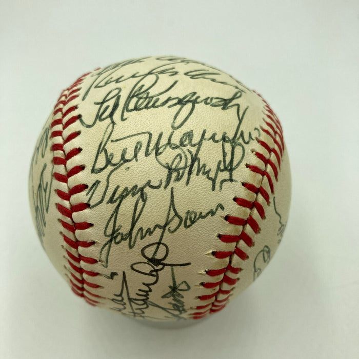 Beautiful Hank Aaron Ernie Banks Hall Of Fame Multi Signed Baseball