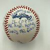 John Sterling Signed Heavily Inscribed STAT Baseball JSA COA RARE!