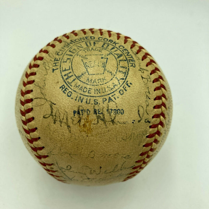 1935 Boston Red Sox Team Signed American League Baseball Moe Berg JSA COA