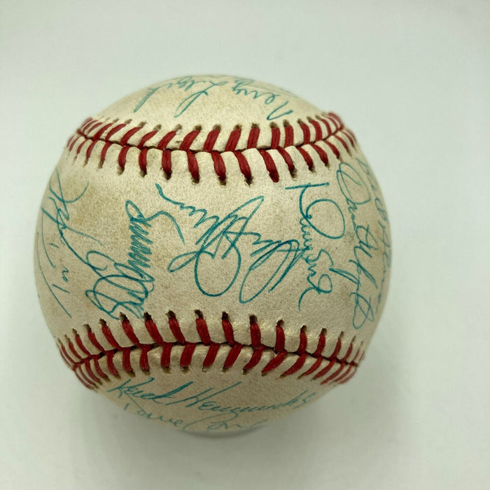 1987 New York Mets Team Signed National League Baseball Gary Carter JSA COA