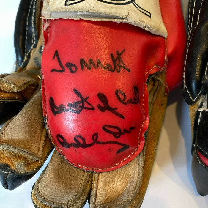 Bobby Orr Signed Vintage 1970's Rally Game Model Hockey Gloves With JSA COA