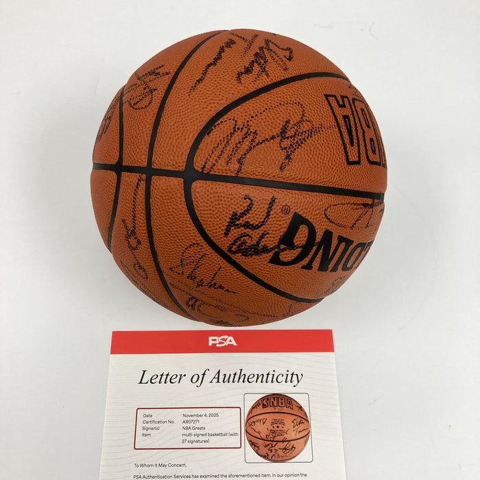 Michael Jordan Kobe Bryant 2003 All Star Game Signed Basketball PSA & Beckett