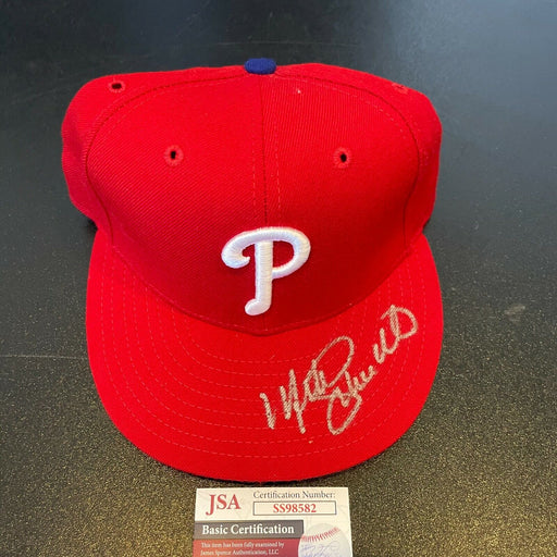 Mike Schmidt Signed Authentic Philadelphia Phillies Game Model Baseball Hat JSA