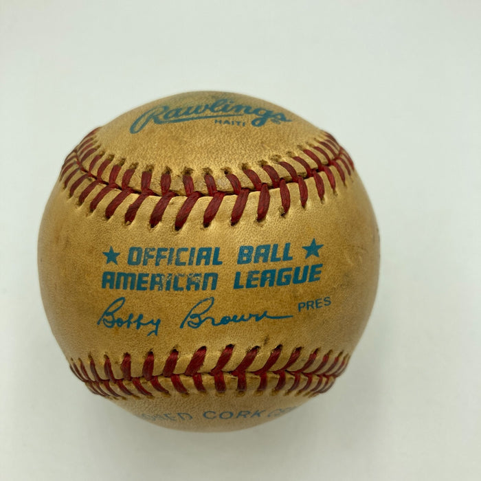 Bob Dylan Single Signed American League Baseball JSA COA RARE