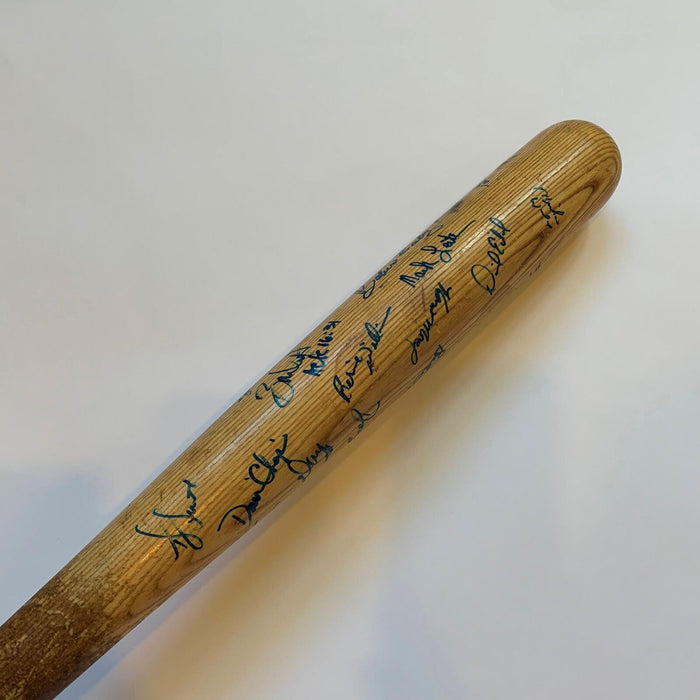 Bernie Williams Rookie 1989 Columbus Clippers Yankees Team Signed Game Bat JSA