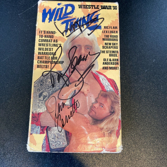 Ric Flair, Sting & Jim Cornette Signed Autographed WWF VHS Movie JSA COA