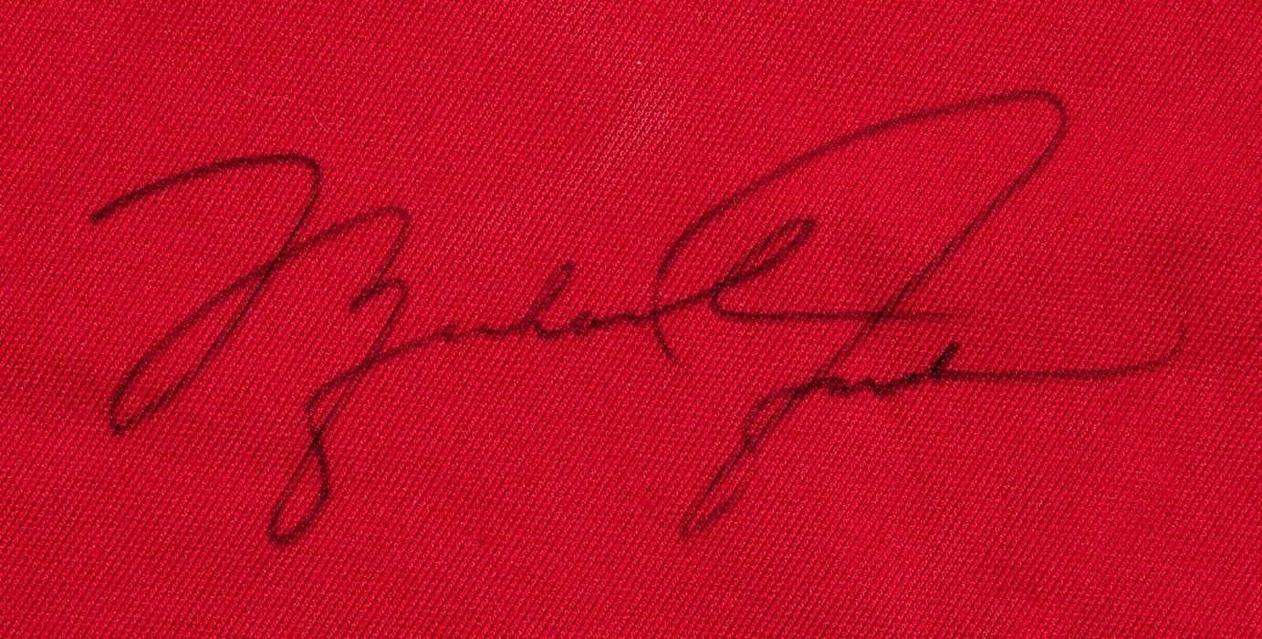 Michael Jordan Rookie Era Signed 1980's Sand Knit Chicago Bulls Jersey Beckett
