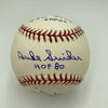 Duke Snider Signed Heavily Inscribed Career STAT Baseball Reggie Jackson COA