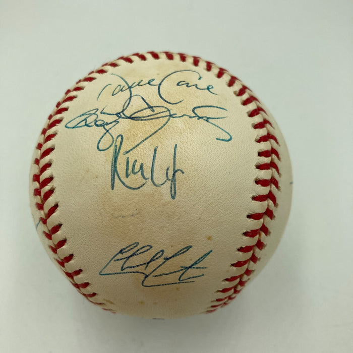 1999 NY Yankees World Series Champs Team Signed Baseball Derek Jeter JSA COA