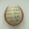 Mike Schmidt Signed Heavily Inscribed Career STAT Baseball Reggie Jackson COA