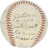 1956 New York Yankees World Series Champs Team Signed Baseball Mickey Mantle JSA