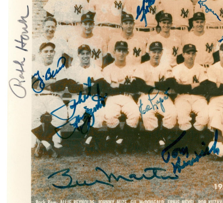 1951 Yankees W.S. Champs Team Signed Photo Mickey Mantle & Joe Dimaggio PSA DNA