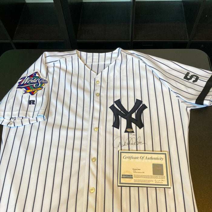 Derek Jeter Signed New York Yankees Game Model 1999 World Series Jersey Steiner