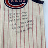 Pete Rose Signed Heavily Inscribed STATS Cincinnati Reds Jersey JSA COA