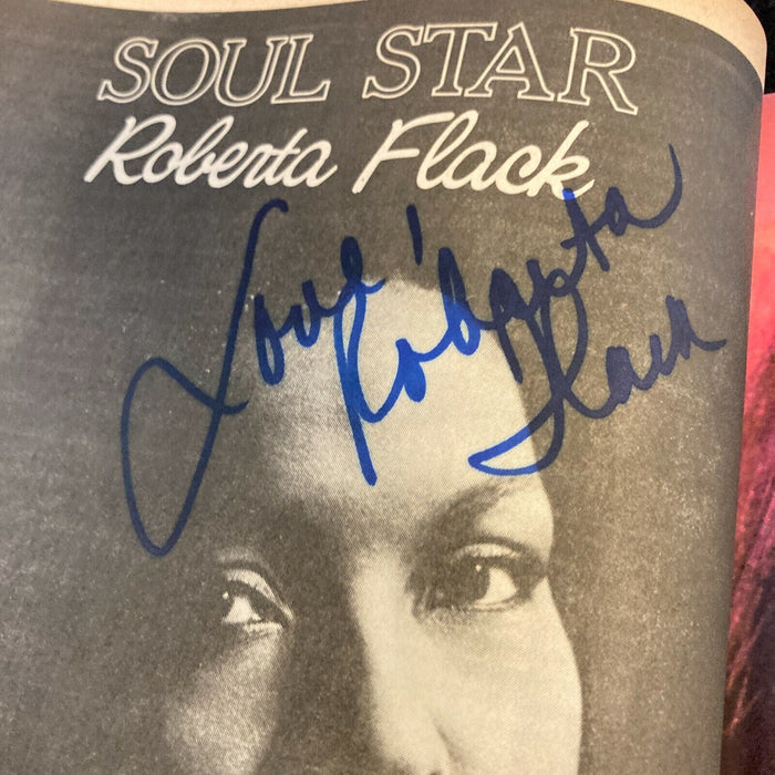 Roberta Flack Twice Signed Vintage 1979 Magazine With JSA COA