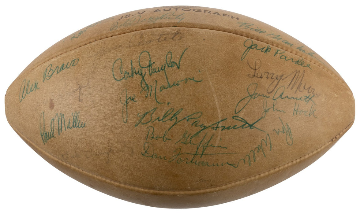 1957 Los Angeles Rams Team Signed Vintage Spalding Football JSA COA