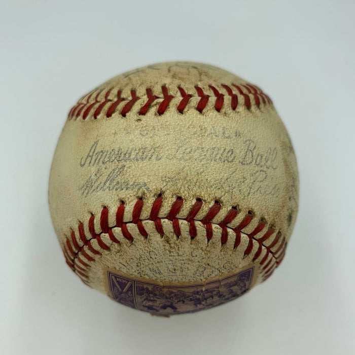 1939 Cleveland Indians Team Signed Centennial American League Baseball JSA COA