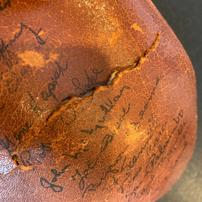 1954 Notre Dame Fighting Irish Team Signed Football With 57 Sigs Beckett COA