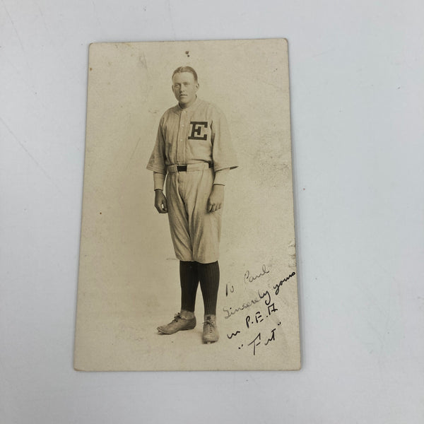 Early 1900's Signed Baseball Postcard Card Auto