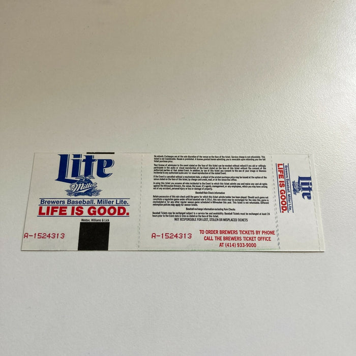 Todd Walker MLB Debut First Game Original Ticket August 30, 1996