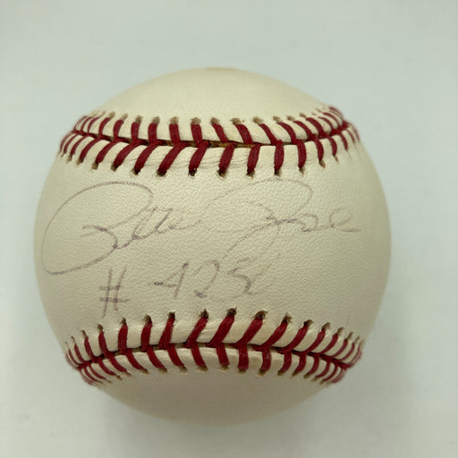 Pete Rose #4256 Signed Official National League Baseball JSA