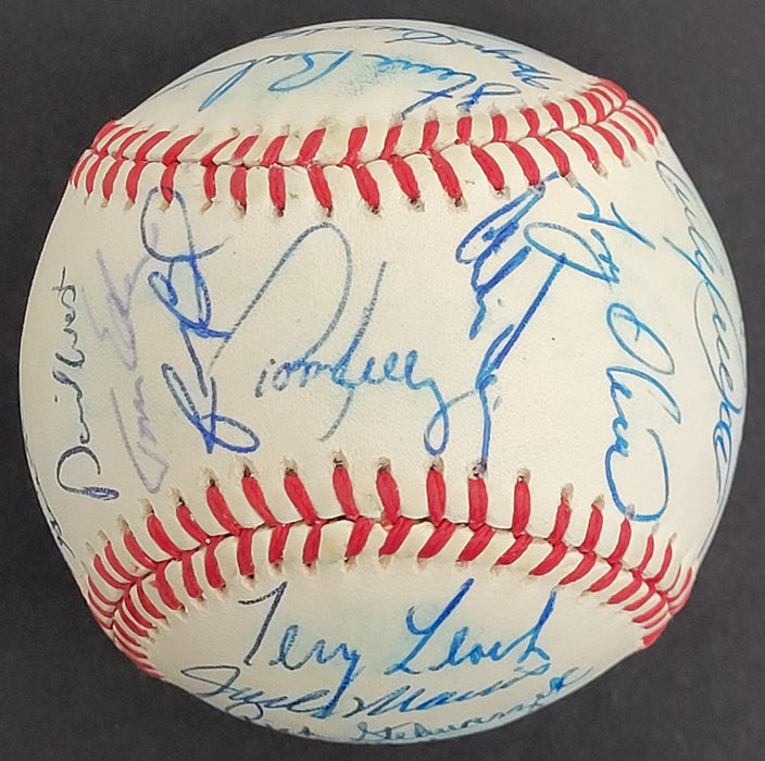 1991 Minnesota Twins World Series Champs Team Signed Baseball JSA COA 31 Sigs