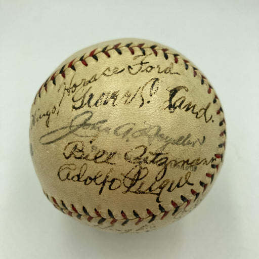 Beautiful 1928 Cincinnati Reds Team Signed NL Baseball Eppa Rixey JSA COA