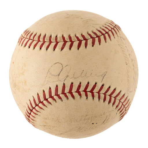 1936 New York Yankees World Series Champs Team Signed Baseball Lou Gehrig JSA