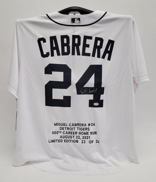 Miguel Cabrera Signed Detroit Tigers Signed STAT Jersey PSA DNA COA