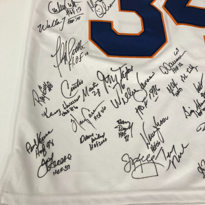 NFL Hall Of Fame Multi Signed Mitchell & Ness Jersey With 35+ Signatures JSA COA