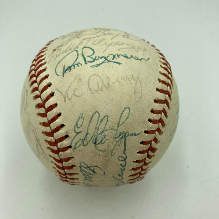 1976 Minnesota Twins Team Signed American League Baseball Beckett COA