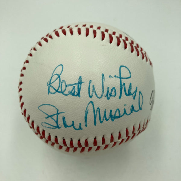 Stan Musial Signed Vintage Baseball "Best Wishes" JSA COA