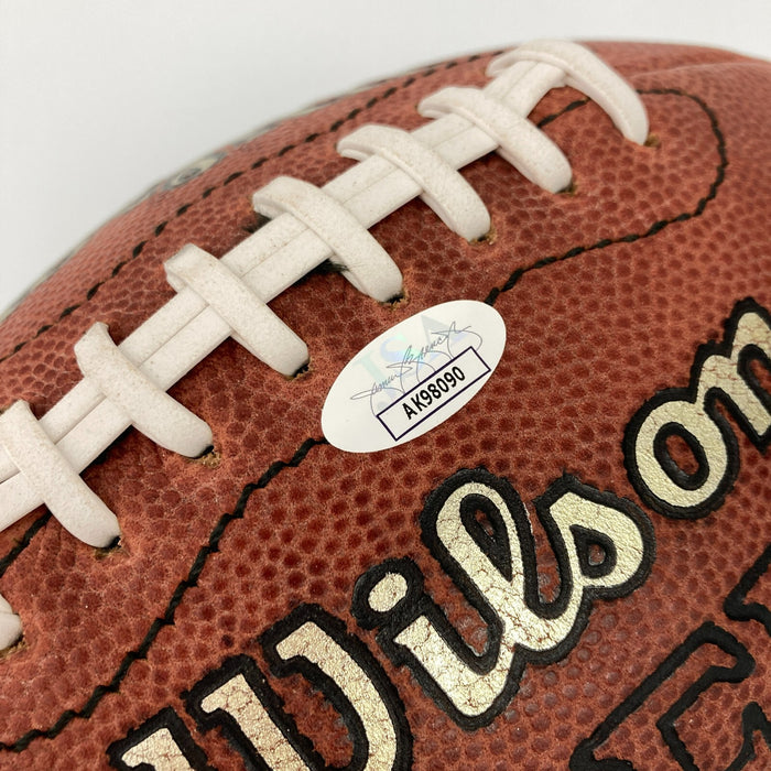 Jerome Bettis & Isaac Bruce Signed NFL Wilson Game Football JSA COA