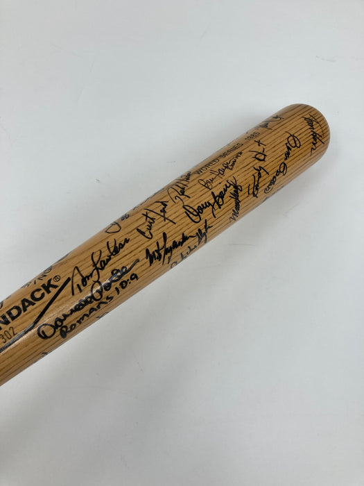 1985 St Louis Cardinals NL Champs Team Signed World Series Baseball Bat Beckett