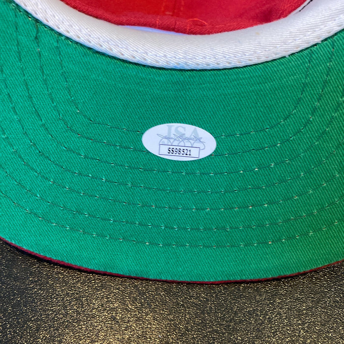 Dick Allen Signed Heavily Inscribed STATS Philadelphia Phillies Hat JSA COA