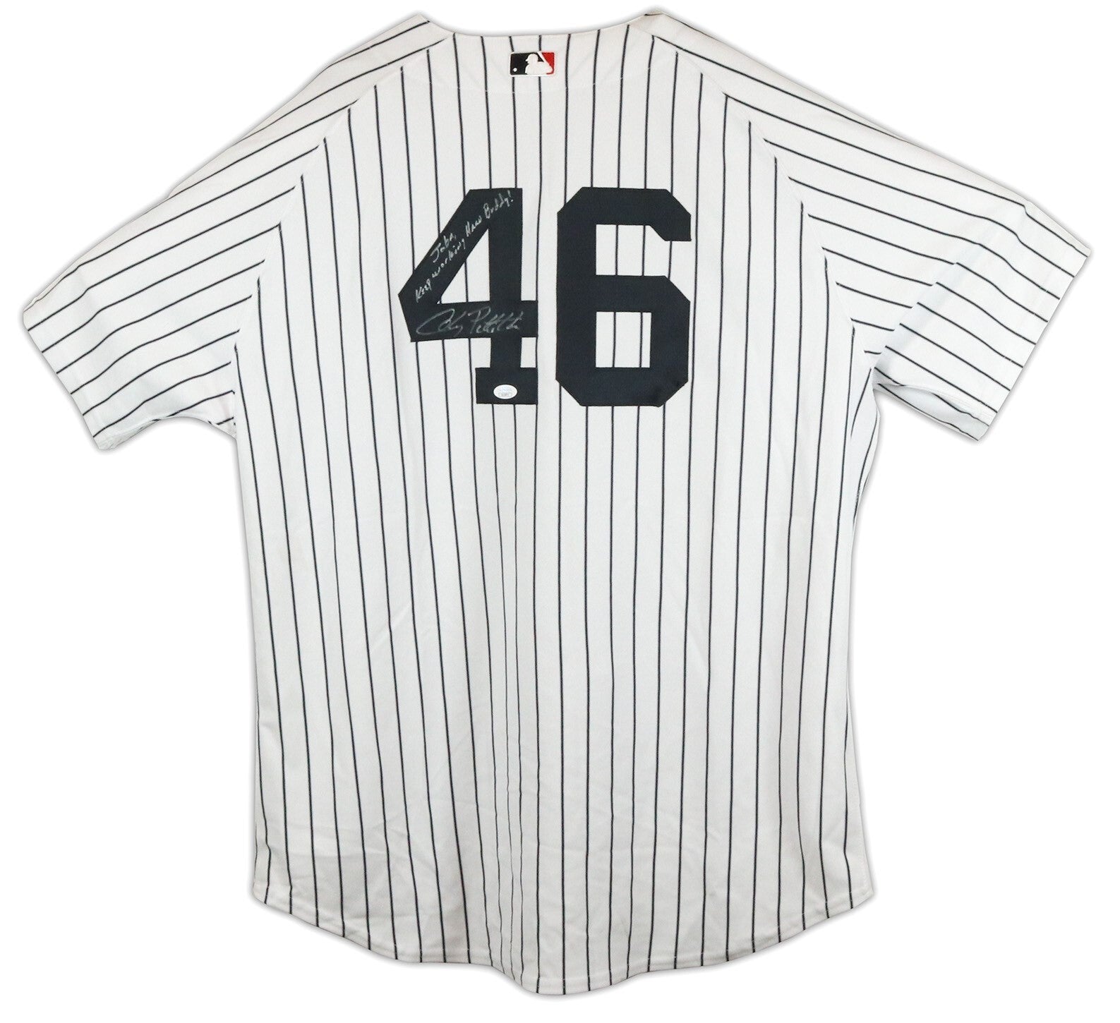 Andy Pettitte Signed NY Yankees Jersey Inscribed To Joba Chamberlain JSA COA