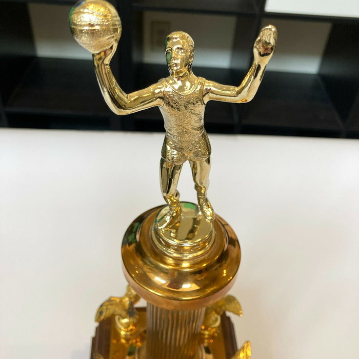 Historic Bill Russell 1954 NCAA MVP Award Basketball Trophy W/ Bill Russell COA