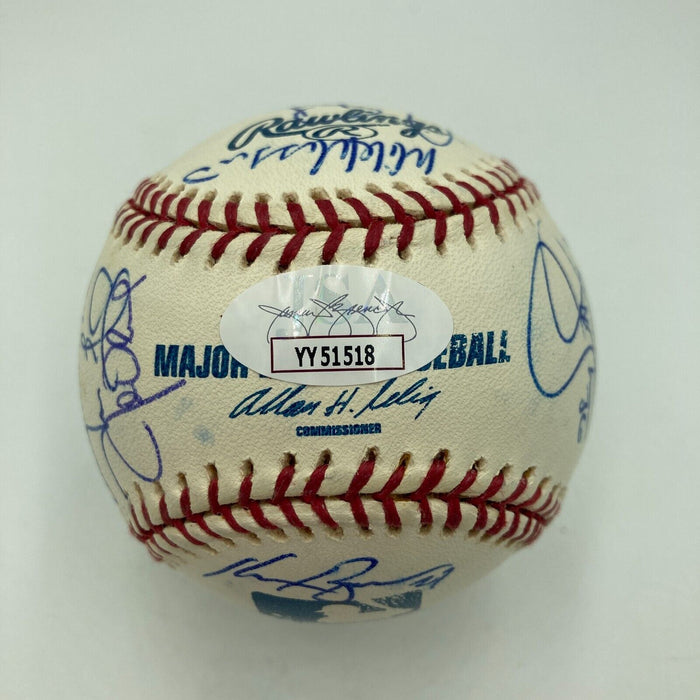2003 New York Yankees Team Signed Baseball Derek Jeter Mariano Rivera JSA COA