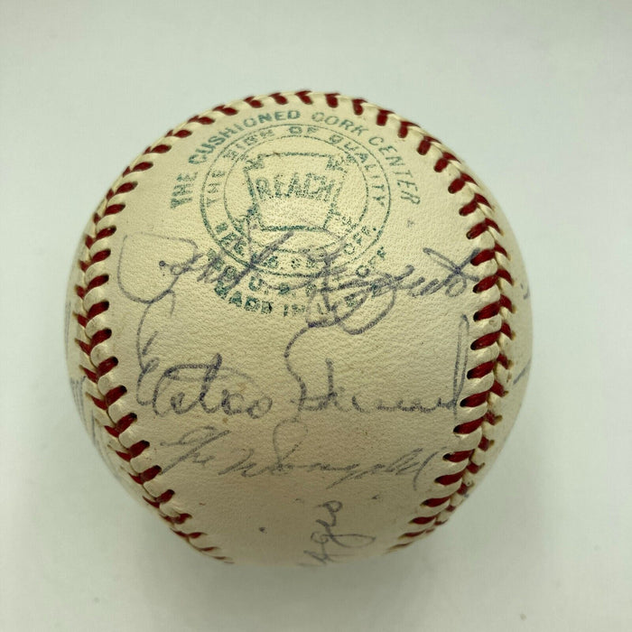 Joe Dimaggio Mickey Mantle New York Yankees HOF Legends Signed Baseball JSA COA