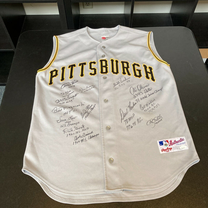 Beautiful Pittsburgh Pirates Legends Signed Jersey 14 Sigs Bill Mazeroski JSA