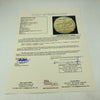 Mickey Mantle Joe Dimaggio Willie Mays Hall Of Fame Multi Signed Baseball JSA