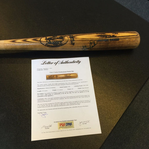 1983-1986 Gary Carter Signed Game Issued Baseball Bat PSA DNA COA NY Mets