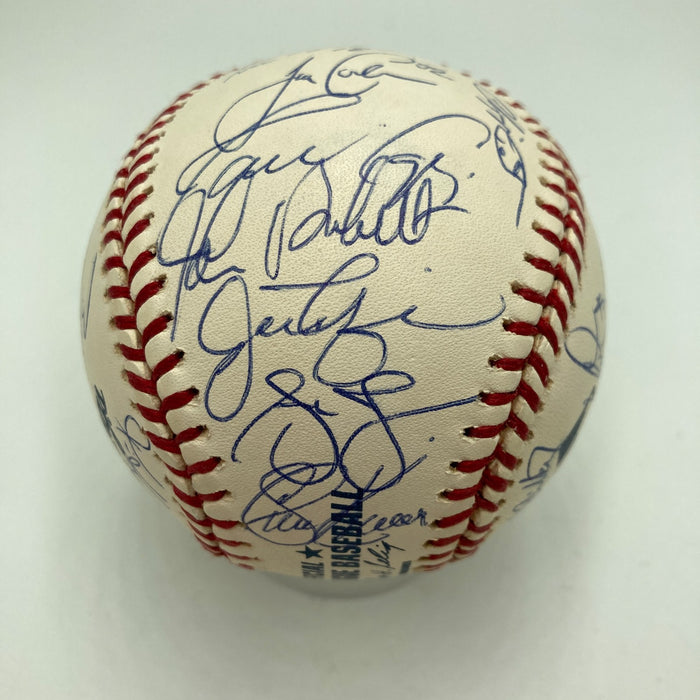 2001 Atlanta Braves Team Signed Baseball Chipper Jones Greg Maddux Tom Glavine